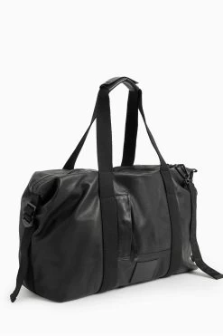 AllSaints Black Mito Lthr Weekender Bag -Fashion Men Shop 758012s3