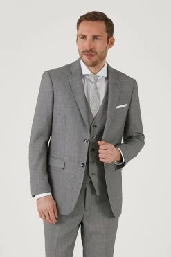 Skopes Watson Tailored Fit Silver Suit Jacket