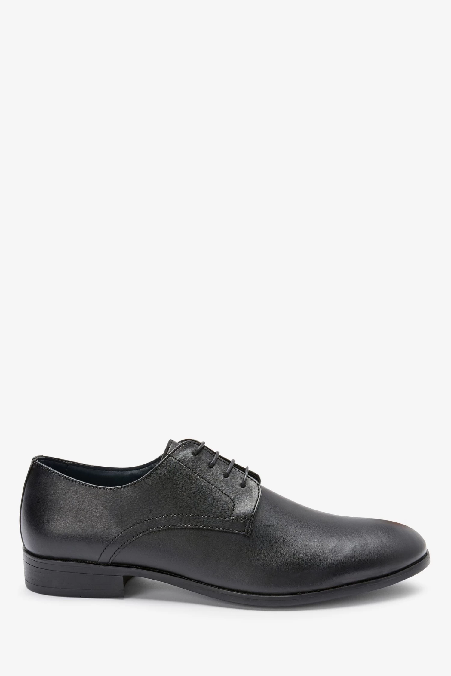 Next Black Round Toe Leather Derby Shoes 3 Next Black Round Toe Leather Derby Shoes