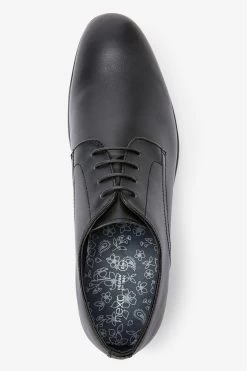Next Black Round Toe Leather Derby Shoes 9 Next Black Round Toe Leather Derby Shoes -Fashion Men Shop 780954s3