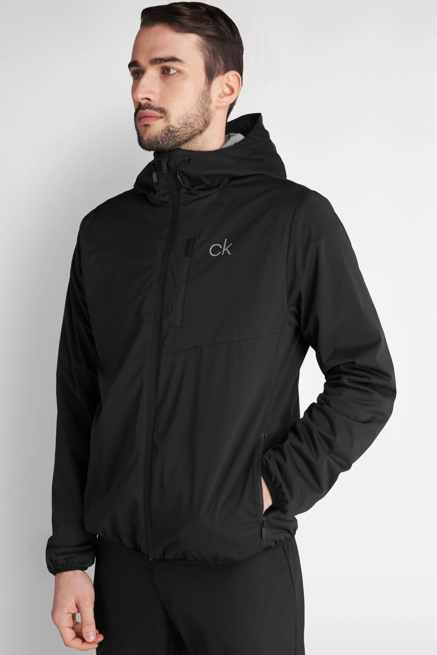 Calvin Klein Golf Black Ultron Waterproof Hooded Jacket 3 Calvin Klein Golf Black Ultron Waterproof Hooded Jacket