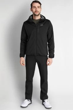 Calvin Klein Golf Black Ultron Waterproof Hooded Jacket 11 Calvin Klein Golf Black Ultron Waterproof Hooded Jacket -Fashion Men Shop 896847s2