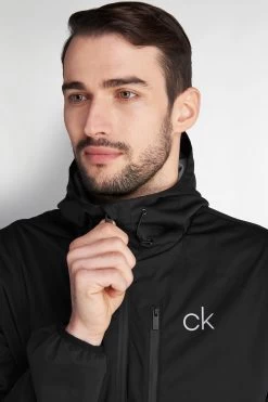 Calvin Klein Golf Black Ultron Waterproof Hooded Jacket 13 Calvin Klein Golf Black Ultron Waterproof Hooded Jacket -Fashion Men Shop 896847s4