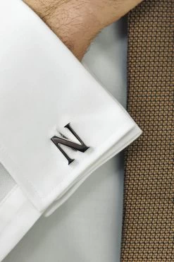 Next Silver Tone Personalised Letter Cufflinks -Fashion Men Shop 912444s2
