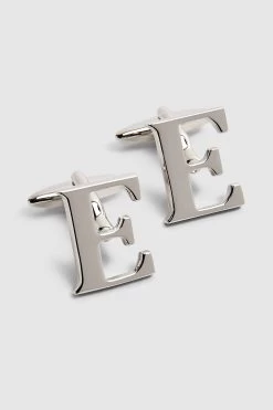 Next Silver Tone Personalised Letter Cufflinks -Fashion Men Shop 912444s4