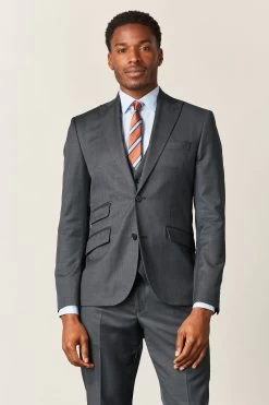 Next Slim Micro Patterned Wool Rich Slim Fit Suit Jacket