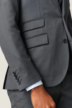 Next Slim Micro Patterned Wool Rich Slim Fit Suit Jacket -Fashion Men Shop 919 281s6