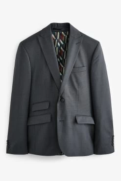 Next Slim Micro Patterned Wool Rich Slim Fit Suit Jacket -Fashion Men Shop 919 281s7
