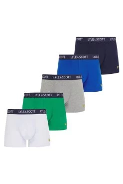 Lyle & Scott Miller Blue Underwear Trunks 5 Pack