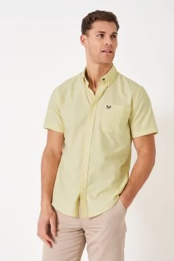 Crew Clothing Company Yellow Cotton Classic Shirt