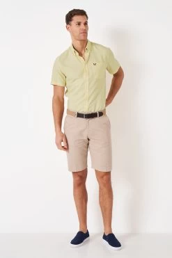 Crew Clothing Company Yellow Cotton Classic Shirt -Fashion Men Shop 949497s3