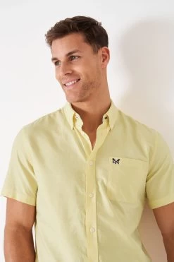 Crew Clothing Company Yellow Cotton Classic Shirt -Fashion Men Shop 949497s4