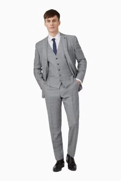 Ted Baker Grey Prince Of Wales Check Slim Suit Jacket 9 Ted Baker Grey Prince Of Wales Check Slim Suit Jacket -Fashion Men Shop 954 993s3