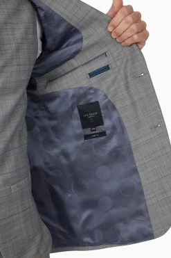 Ted Baker Grey Prince Of Wales Check Slim Suit Jacket 11 Ted Baker Grey Prince Of Wales Check Slim Suit Jacket -Fashion Men Shop 954 993s5