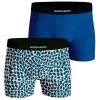 Bjorn Borg Blue/Patterned Premium Cotton Stretch Boxer 2 Pack