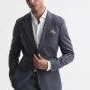 Reiss Kin Slim Fit Single Breasted Linen Blazer 2 Reiss Kin Slim Fit Single Breasted Linen Blazer -Fashion Men Shop 998 357s