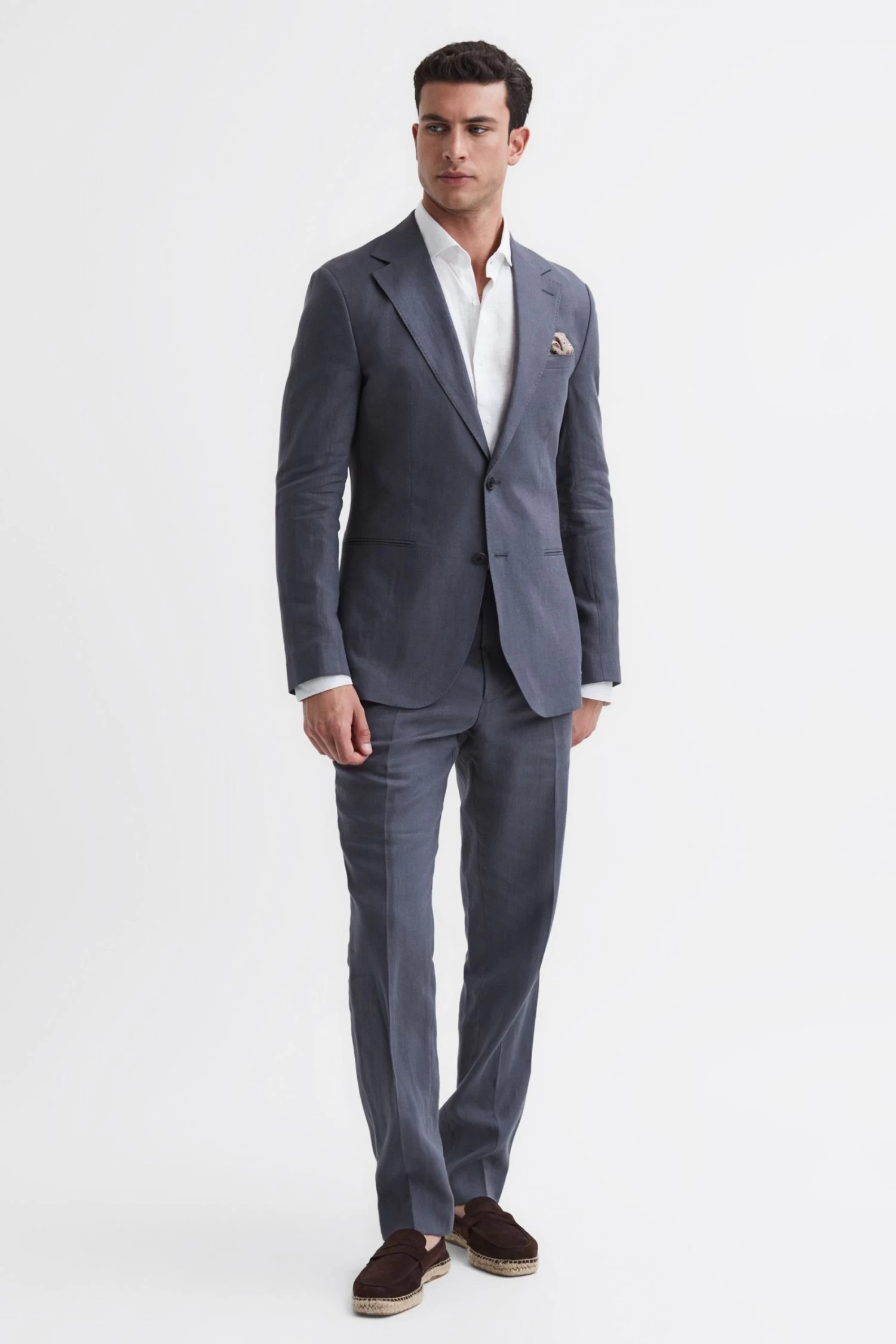 Reiss Kin Slim Fit Single Breasted Linen Blazer 5 Reiss Kin Slim Fit Single Breasted Linen Blazer - Image 3