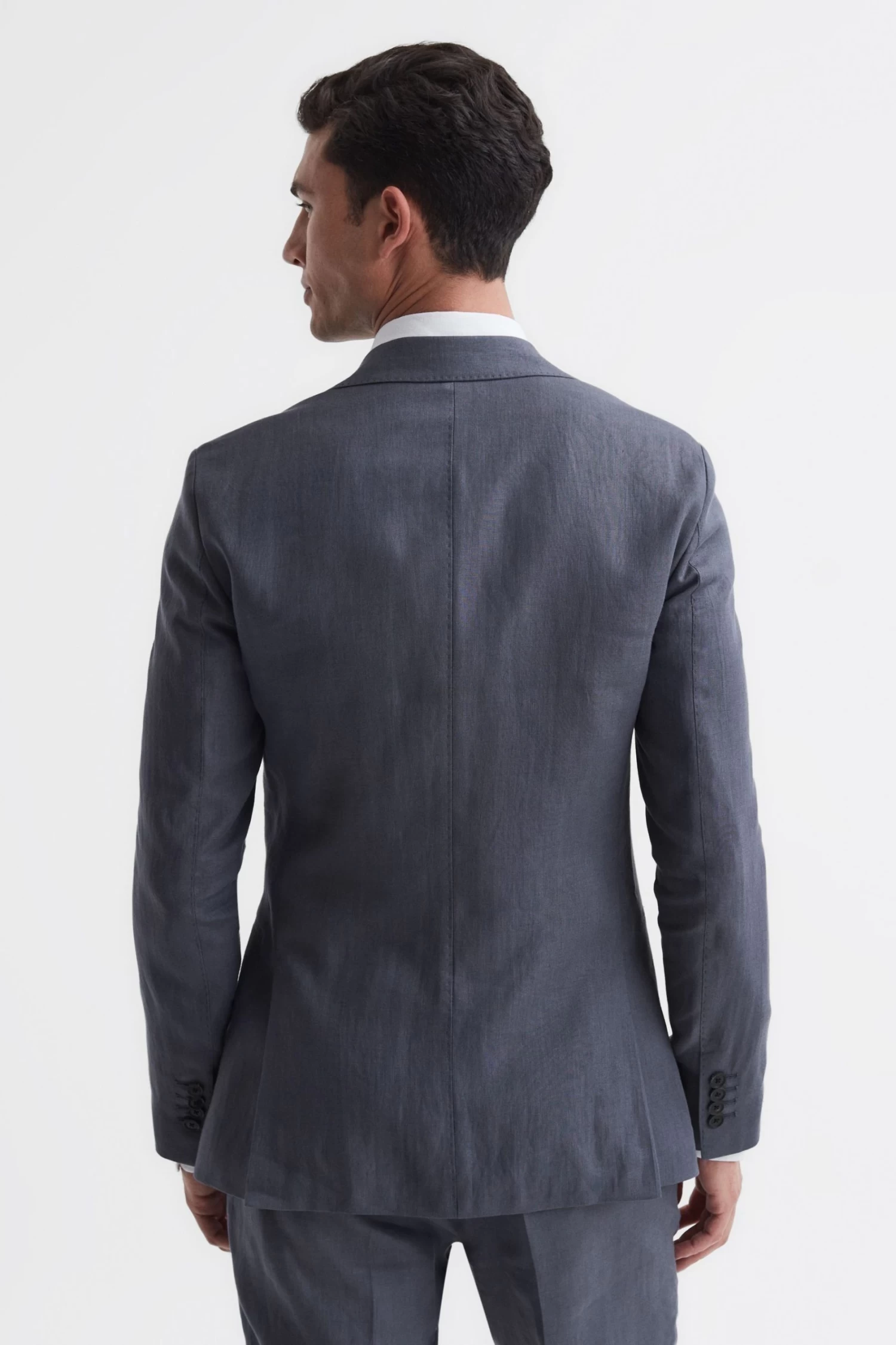 Reiss Kin Slim Fit Single Breasted Linen Blazer 6 Reiss Kin Slim Fit Single Breasted Linen Blazer - Image 4