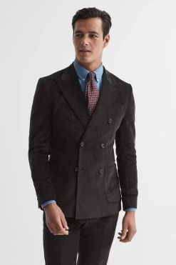 Reiss Holborn Double Breasted Fine Cord Blazer -Fashion Men Shop A09830s6