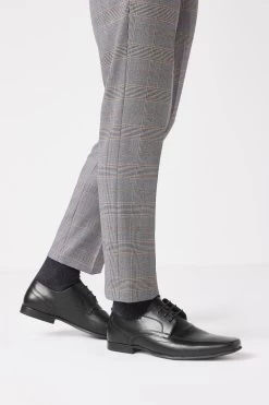 Next Black Leather Panel Lace-Up Shoes -Fashion Men Shop A14882s5
