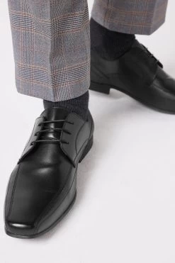 Next Black Leather Panel Lace-Up Shoes -Fashion Men Shop A14882s6