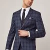 Next Blue Check Suit: Jacket -Fashion Men Shop A20 486s