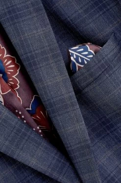 Next Blue Check Suit: Jacket -Fashion Men Shop A20 486s8