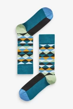 HS By Happy Socks Blue Sports Socks 5 Pack -Fashion Men Shop A26217s5