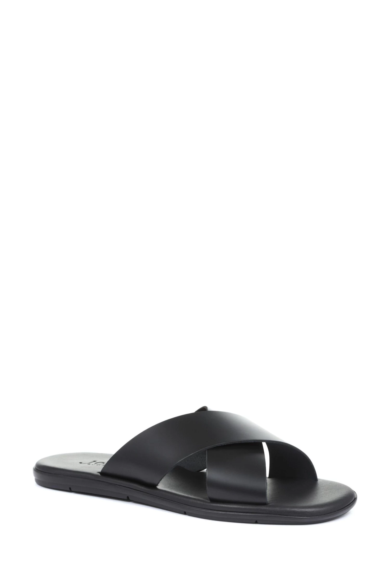 Jones Bootmaker Black Eli Men's Leather Slider Sandals 4 Jones Bootmaker Black Eli Men's Leather Slider Sandals - Image 2