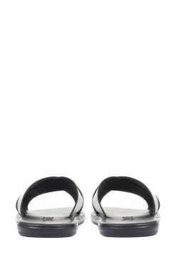 Jones Bootmaker Black Eli Men's Leather Slider Sandals 9 Jones Bootmaker Black Eli Men's Leather Slider Sandals -Fashion Men Shop A27131s3