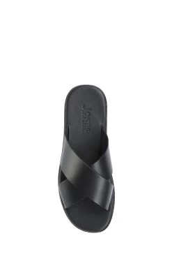 Jones Bootmaker Black Eli Men's Leather Slider Sandals 10 Jones Bootmaker Black Eli Men's Leather Slider Sandals -Fashion Men Shop A27131s4