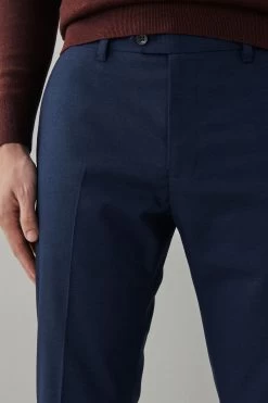Next Textured Trousers With Motion Flex Waistband -Fashion Men Shop A37 916s4