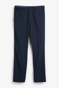 Next Textured Trousers With Motion Flex Waistband -Fashion Men Shop A37916s5