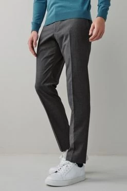 Next Textured Trousers With Motion Flex Waistband -Fashion Men Shop A37921s