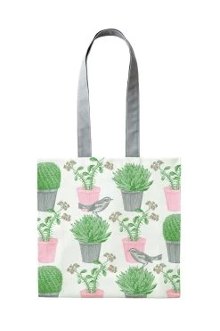 Thornback And Peel Cactus And Bird Tote Bag