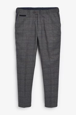 Next Trimmed Check Trousers -Fashion Men Shop A56894s2