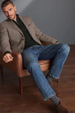 Next Nova Fides Signature Herringbone Wool Blazer -Fashion Men Shop A62 990s2