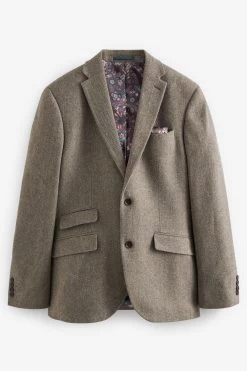 Next Nova Fides Signature Herringbone Wool Blazer -Fashion Men Shop A62 990s7