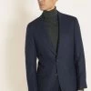 MOSS Tailored Fit Ink Herringbone Suit: Jacket -Fashion Men Shop A64 264s