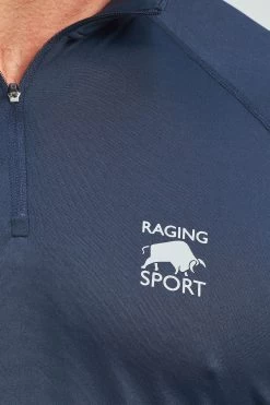 Raging Bull Blue Performance Long Sleeve Quarter Zip Sweat Top 9 Raging Bull Blue Performance Long Sleeve Quarter Zip Sweat Top -Fashion Men Shop A74222s4