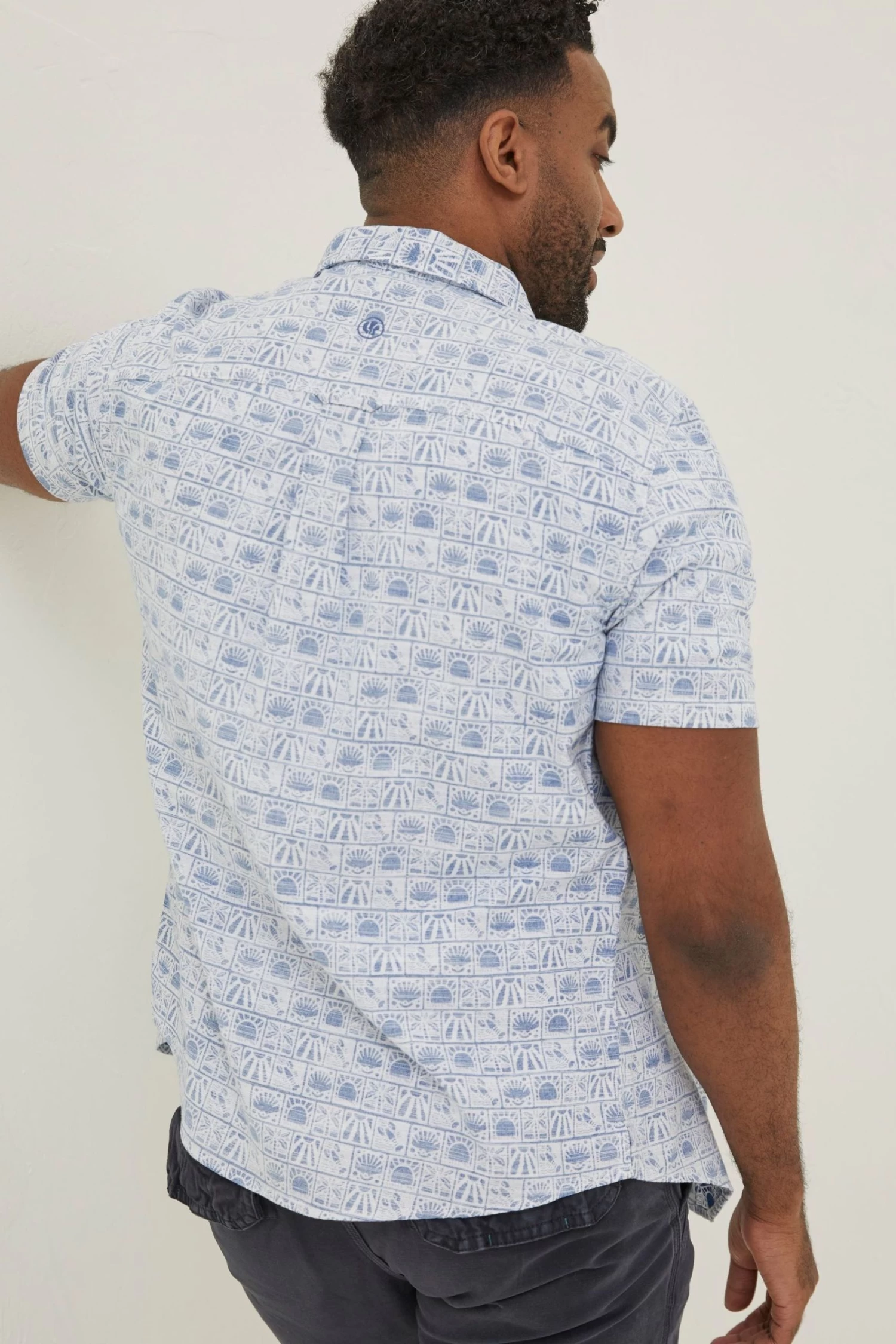 FatFace Vintage Tile Print Shirt 4 FatFace Vintage Tile Print Shirt - Image 2