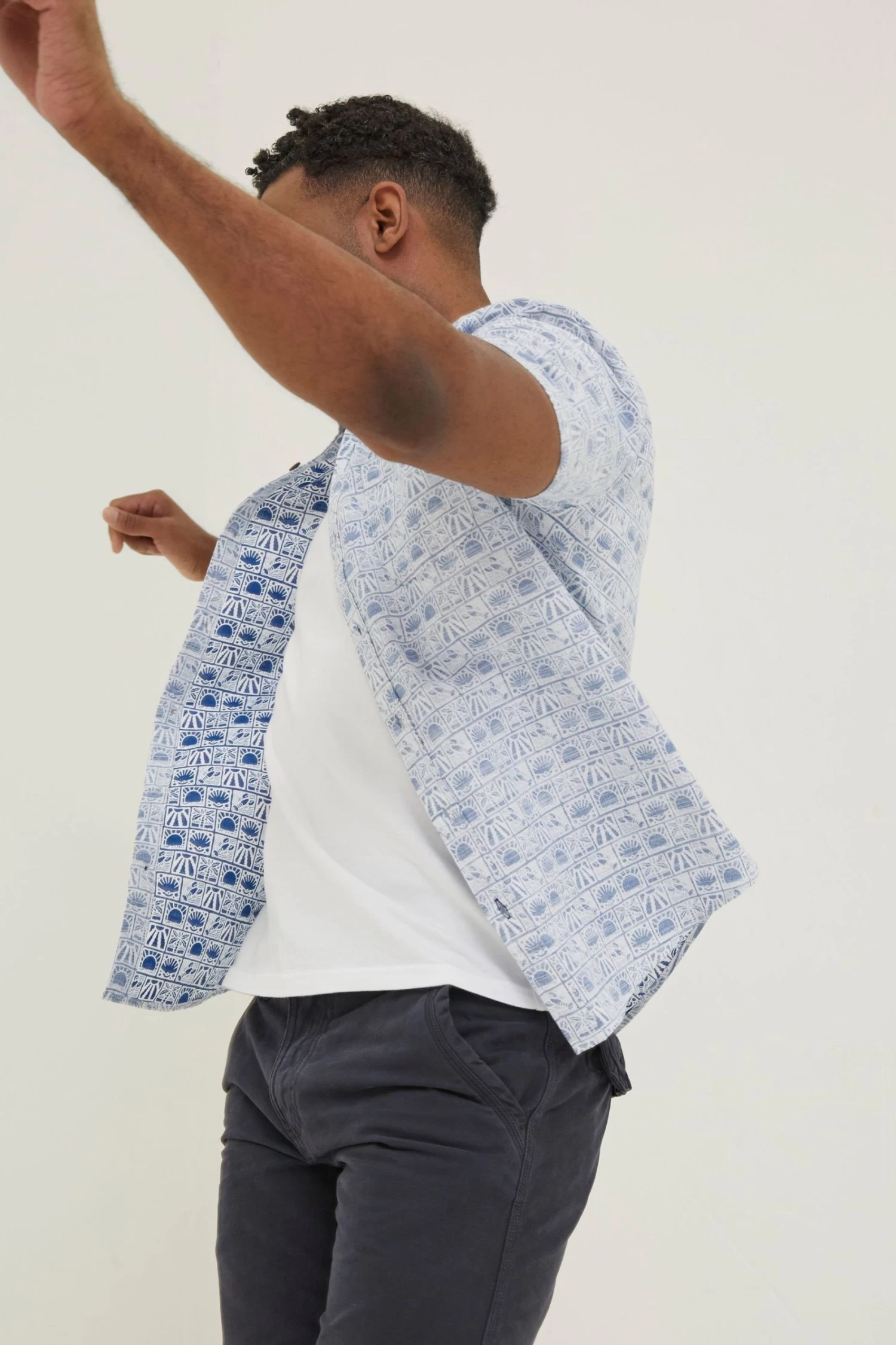 FatFace Vintage Tile Print Shirt 5 FatFace Vintage Tile Print Shirt - Image 3