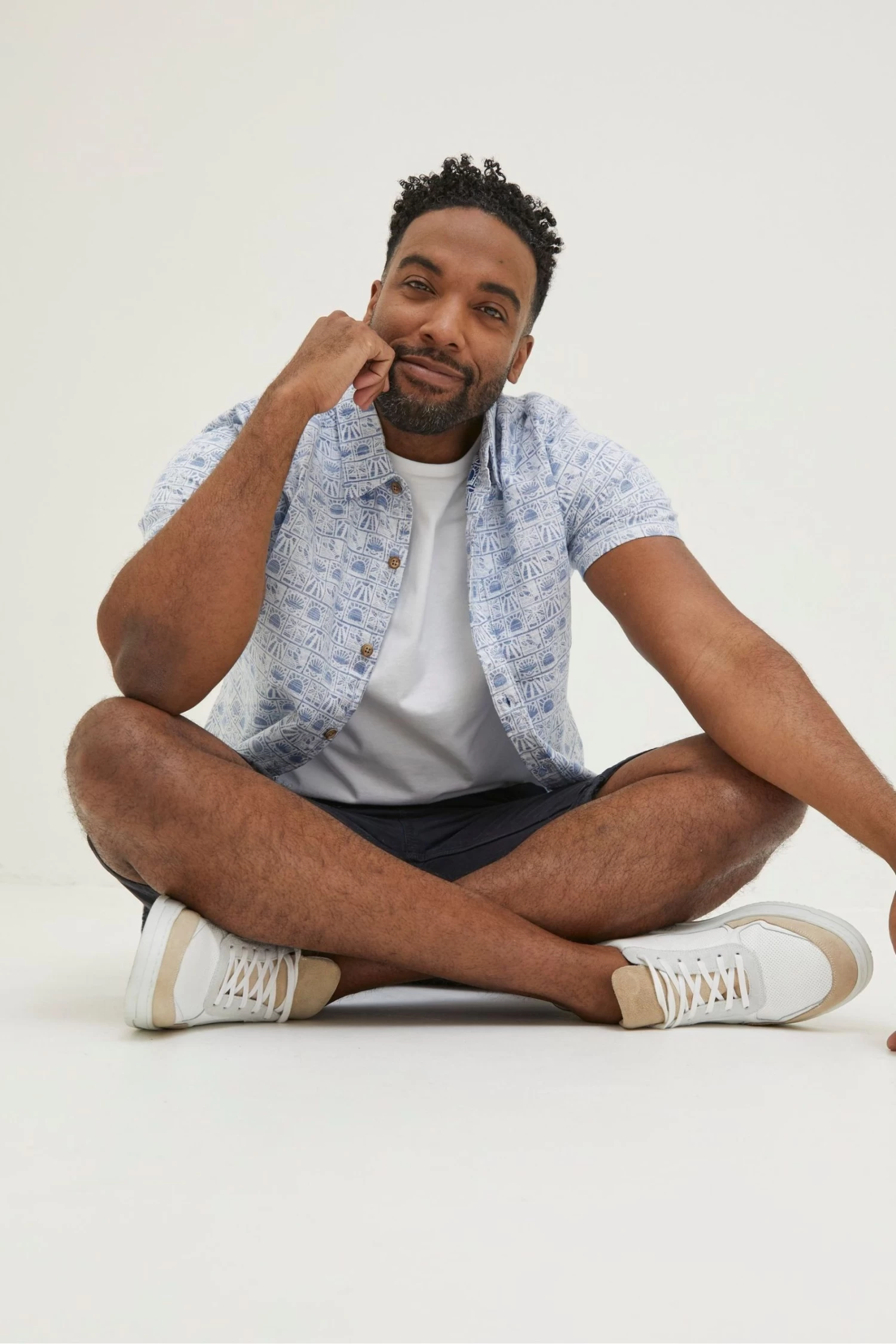 FatFace Vintage Tile Print Shirt 6 FatFace Vintage Tile Print Shirt - Image 4