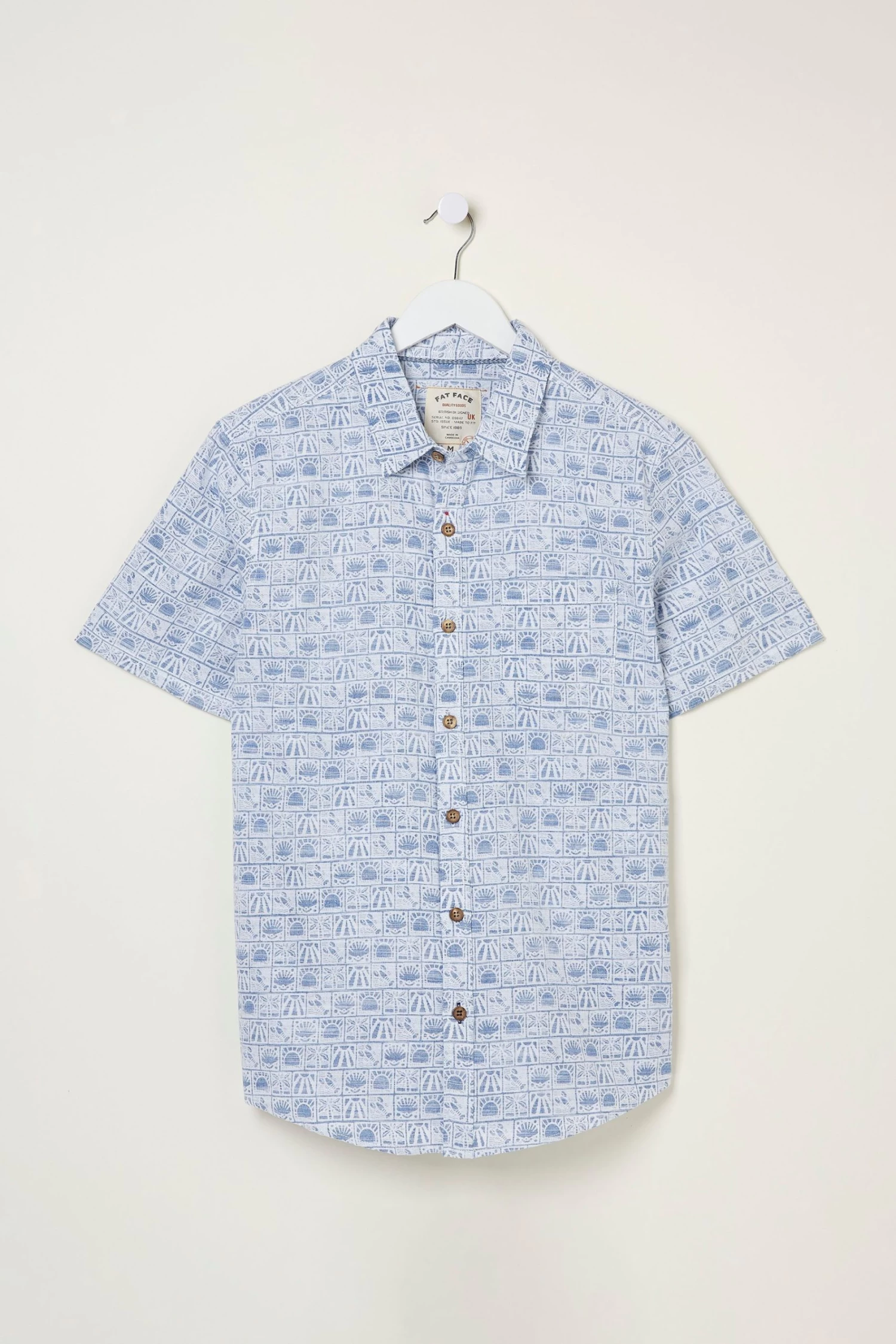 FatFace Vintage Tile Print Shirt 7 FatFace Vintage Tile Print Shirt - Image 5