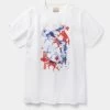 Next White Multi Stamp T-shirt -Fashion Men Shop A82440s