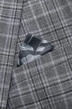 Next Grey Regular Fit Check Suit: Jacket -Fashion Men Shop A86 741s5