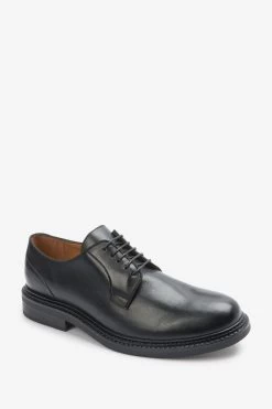 Next Black Modern Heritage Leather Derby Shoes -Fashion Men Shop A91698s3