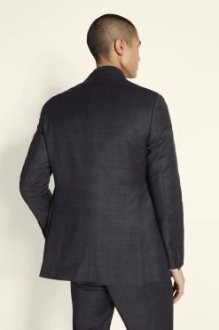 MOSS Tailored Fit Grey Wool Check Suit: Jacket -Fashion Men Shop A98 886s3