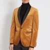 MOSS Orange Slim Fit Camel Velvet Jacket -Fashion Men Shop A98 900s