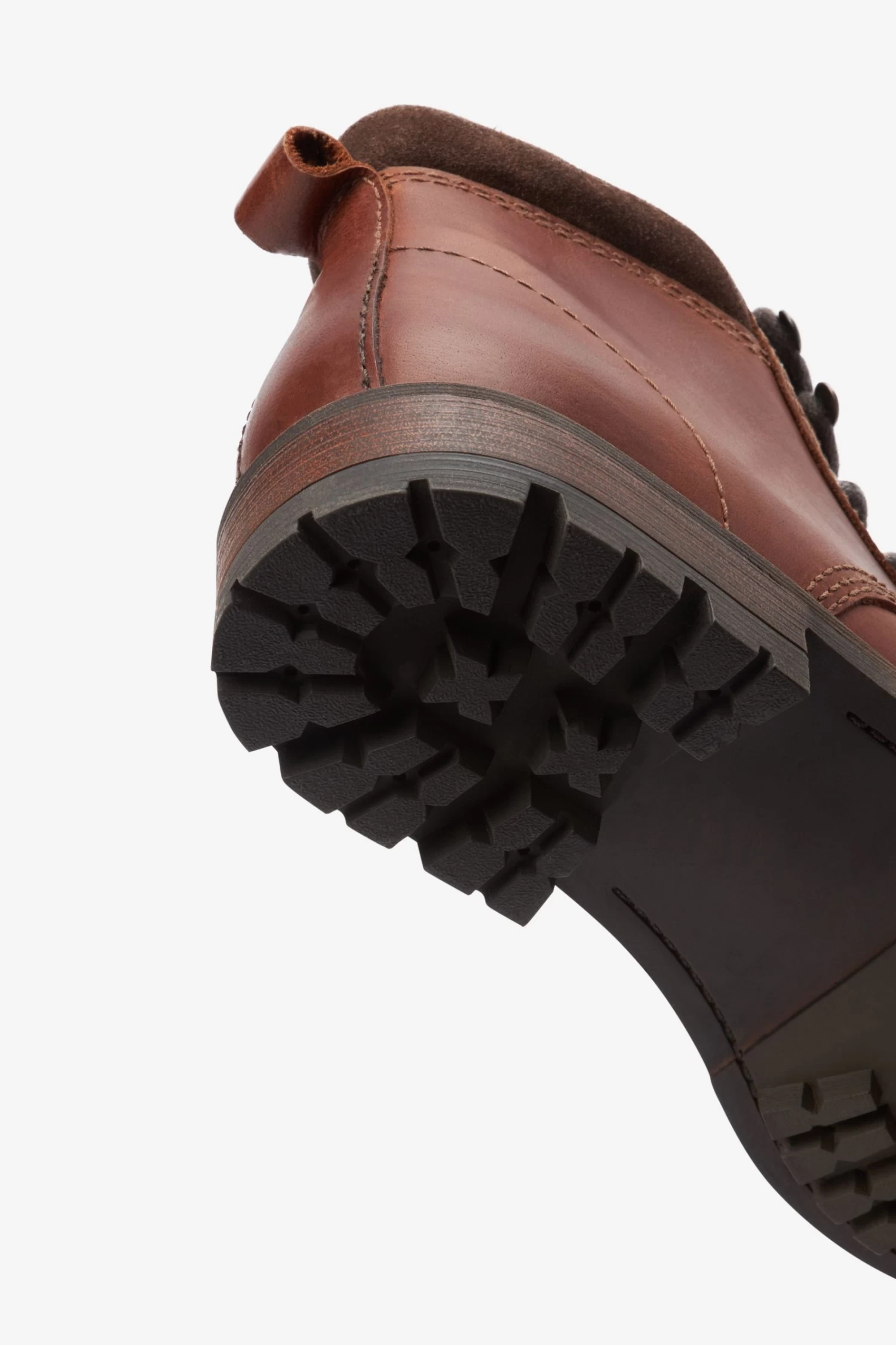 Next Dark Tan Brown Leather Cleated Mid Boots 7 Next Dark Tan Brown Leather Cleated Mid Boots - Image 5